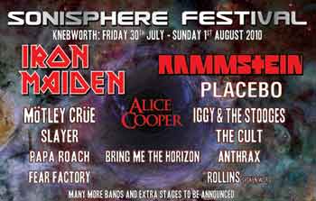 Sonisphere 2010 Flier